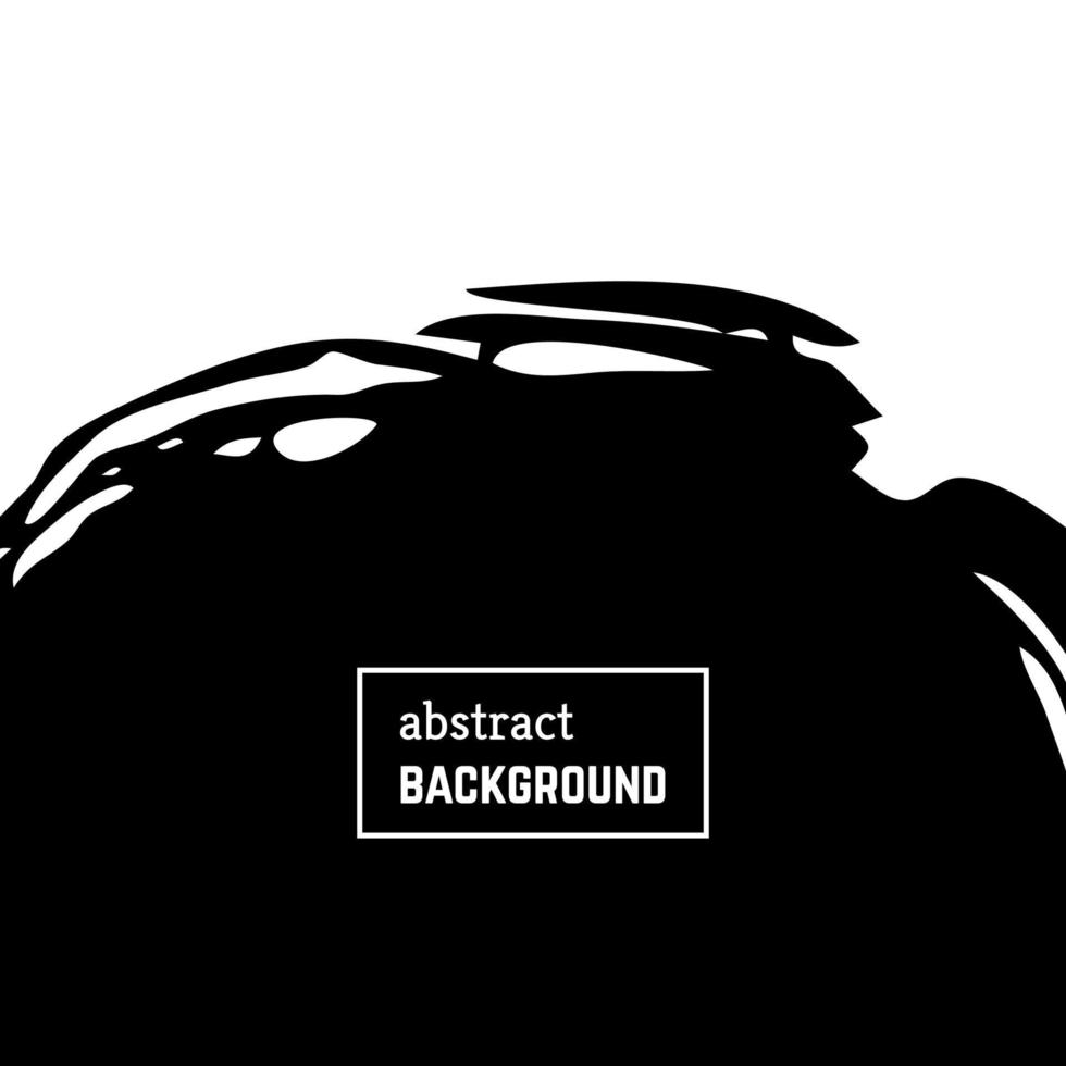 arrière-plan dessiné à la main avec des coups de pinceau abstraits. conception minimale de bannière en noir et blanc. illustration vectorielle vecteur