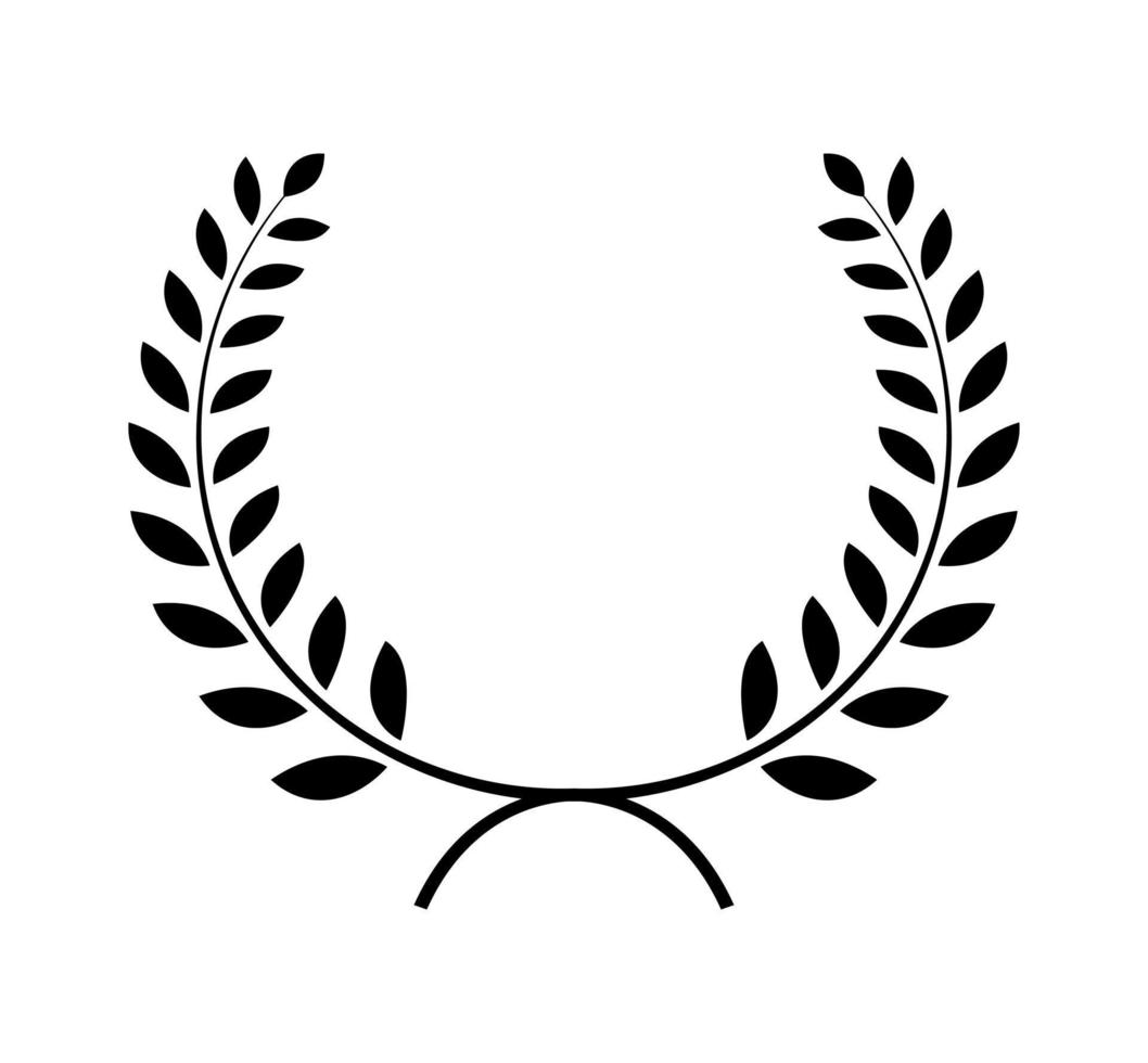 couronne de laurier symbole de victoire isolé illustration vectorielle vecteur