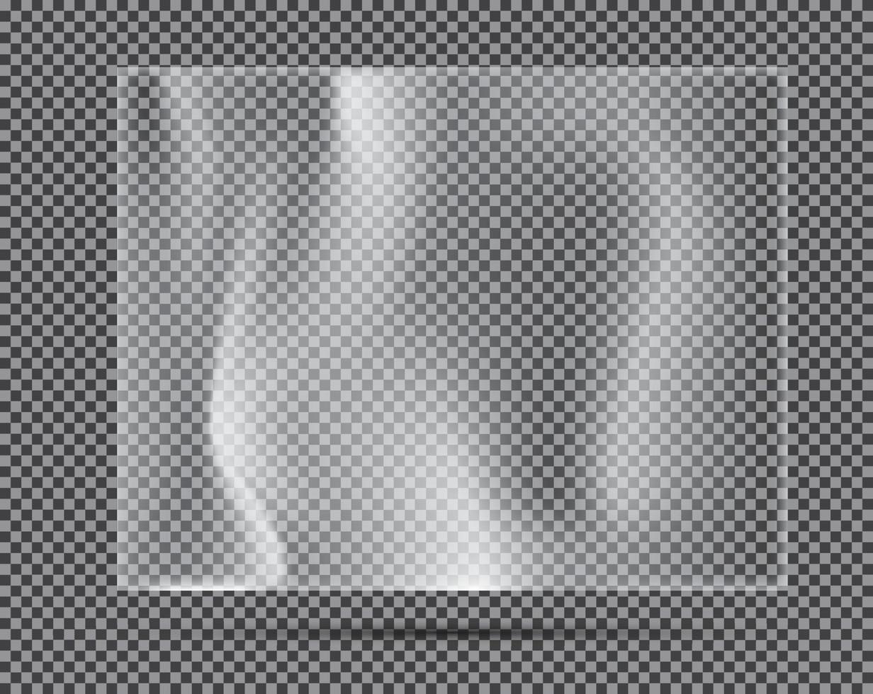 bannière transparente en polyéthylène léger. vecteur