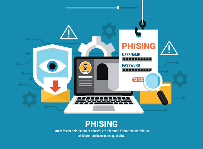 Phishing par Internet Illustration vecteur