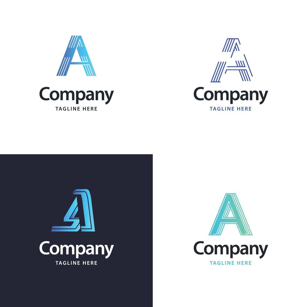 lettre un grand logo pack design création de logos modernes créatifs pour votre entreprise vecteur