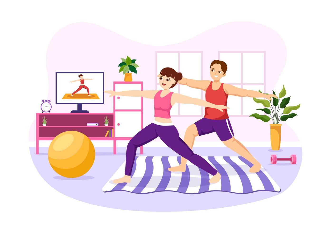 illustration des pratiques de yoga et de méditation avec des avantages pour la santé du corps pour la bannière web ou la page de destination dans des modèles dessinés à la main de dessin animé plat vecteur