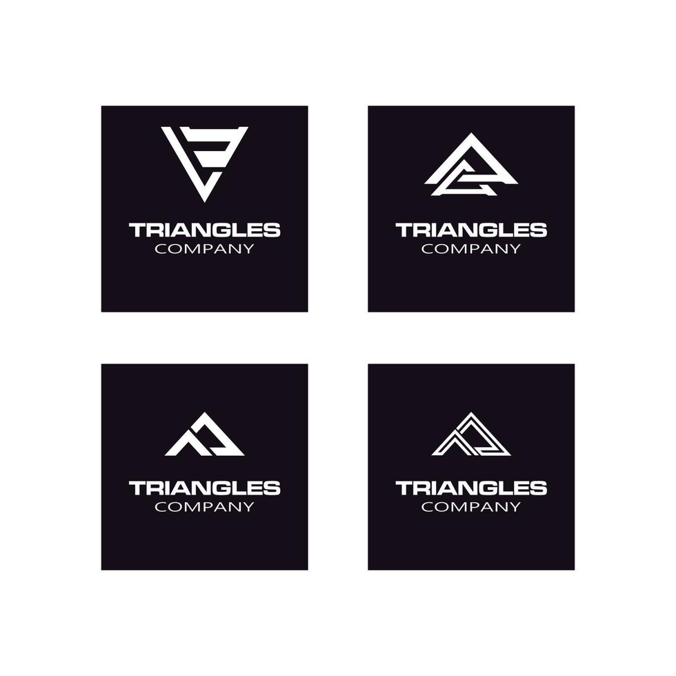 inspiration de conception de logo de chaîne triangulaire futuriste vecteur