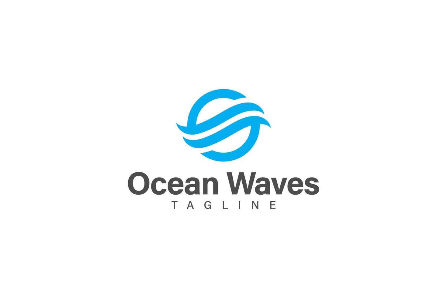 vecteur de conception de logo vagues océaniques