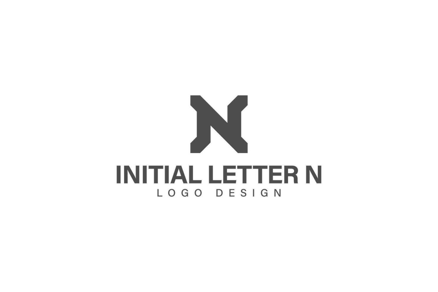 monogramme lettre initiale n logo design vecteur