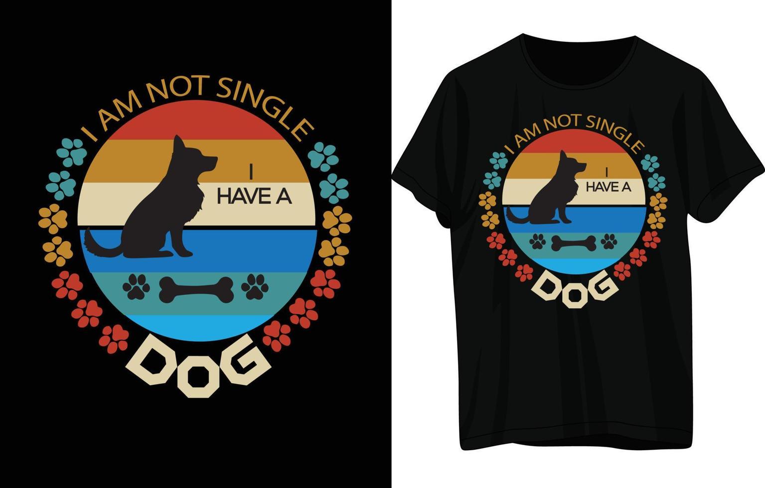 conception de t-shirt pour chien vecteur
