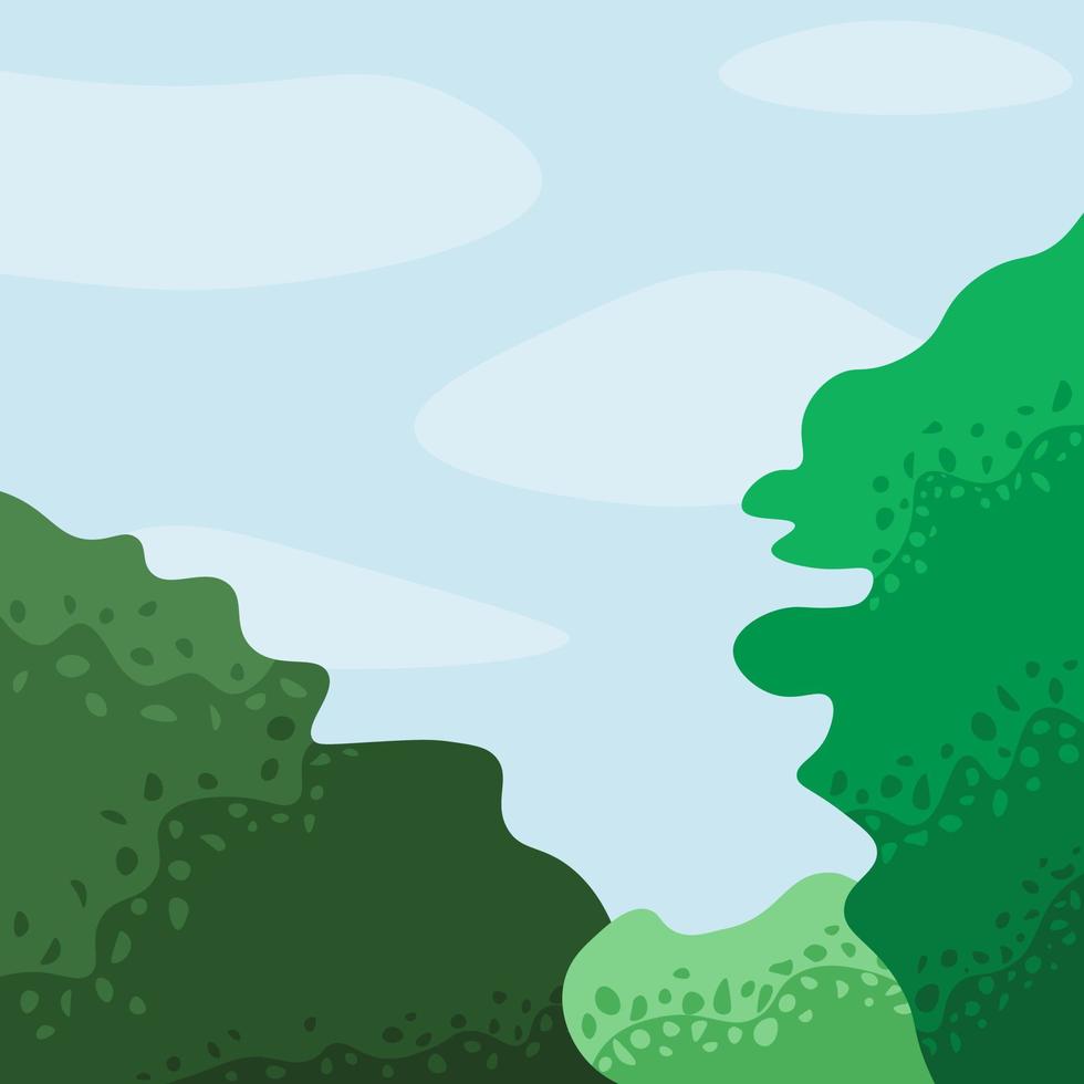 illustration vectorielle du ciel bleu et des arbres vecteur