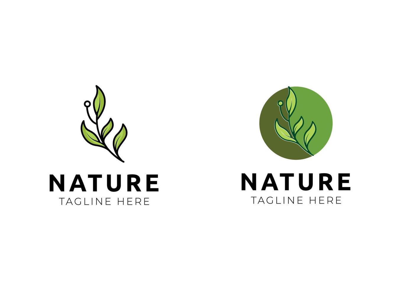 modèle de conception de logo nature vecteur