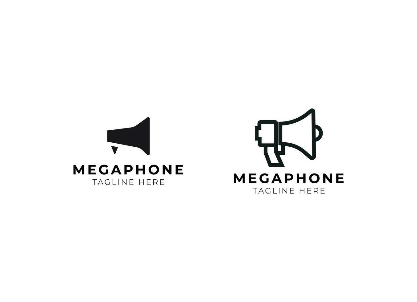 modèle de conception de logo mégaphone vecteur