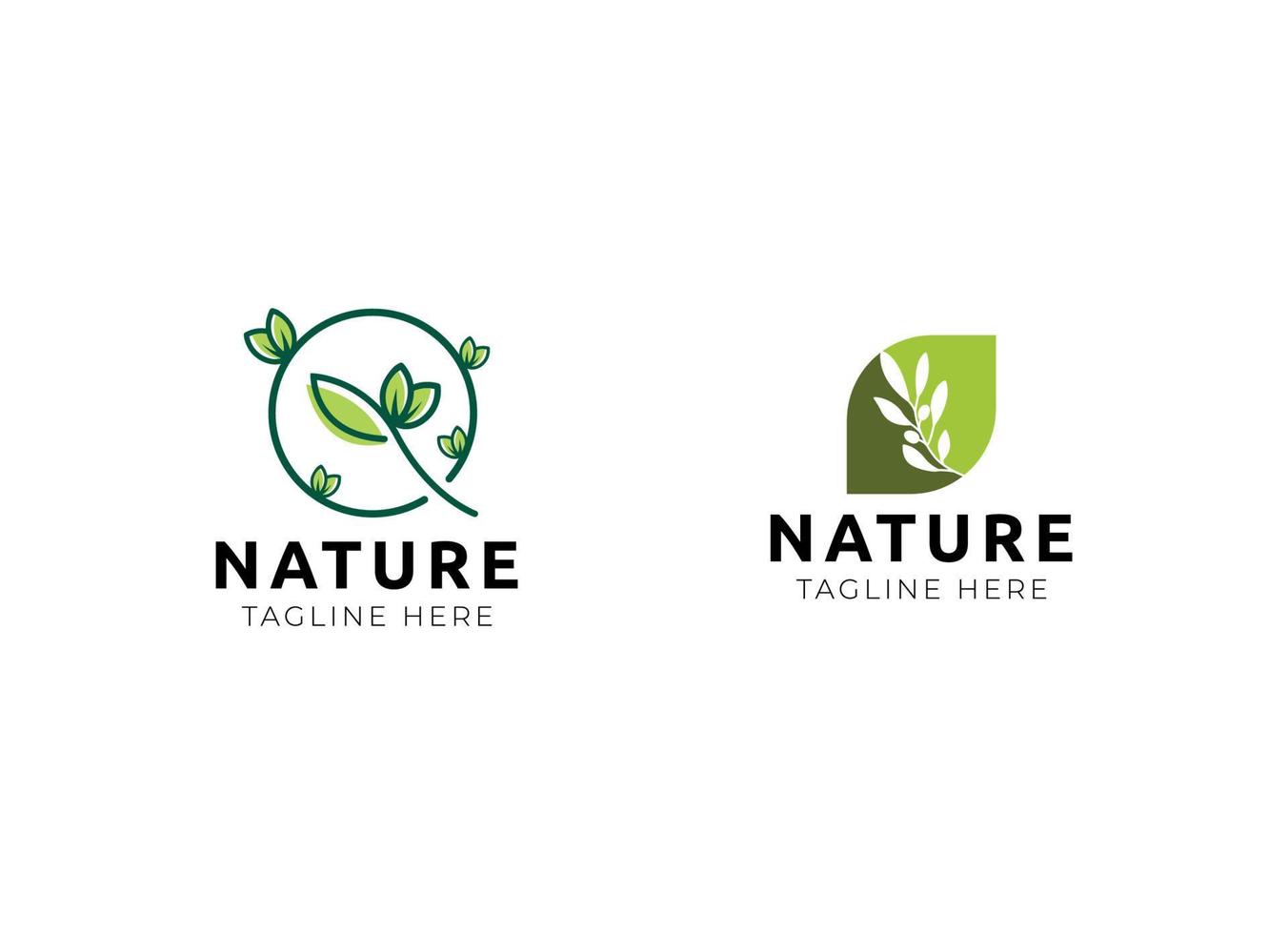 modèle de conception de logo nature vecteur