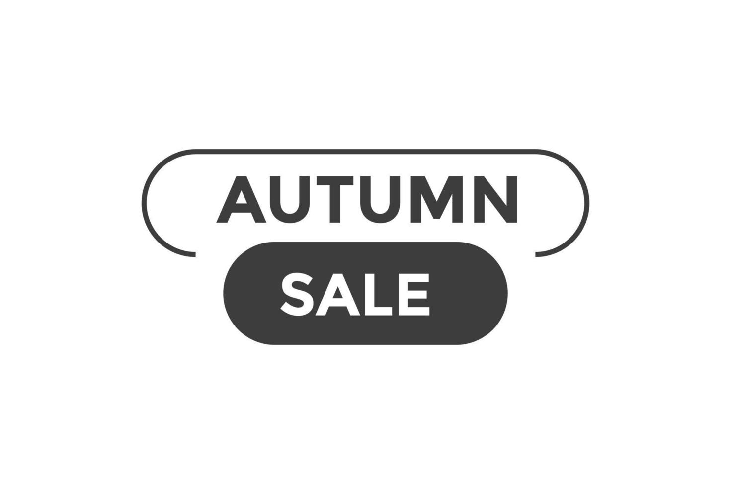 modèles de bannière web de bouton de vente d'automne. illustration vectorielle vecteur