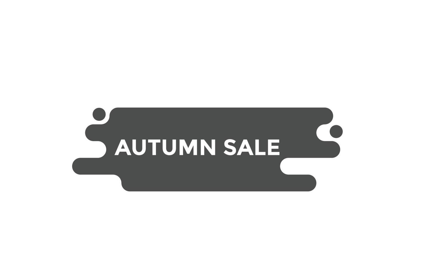 modèles de bannière web de bouton de vente d'automne. illustration vectorielle vecteur