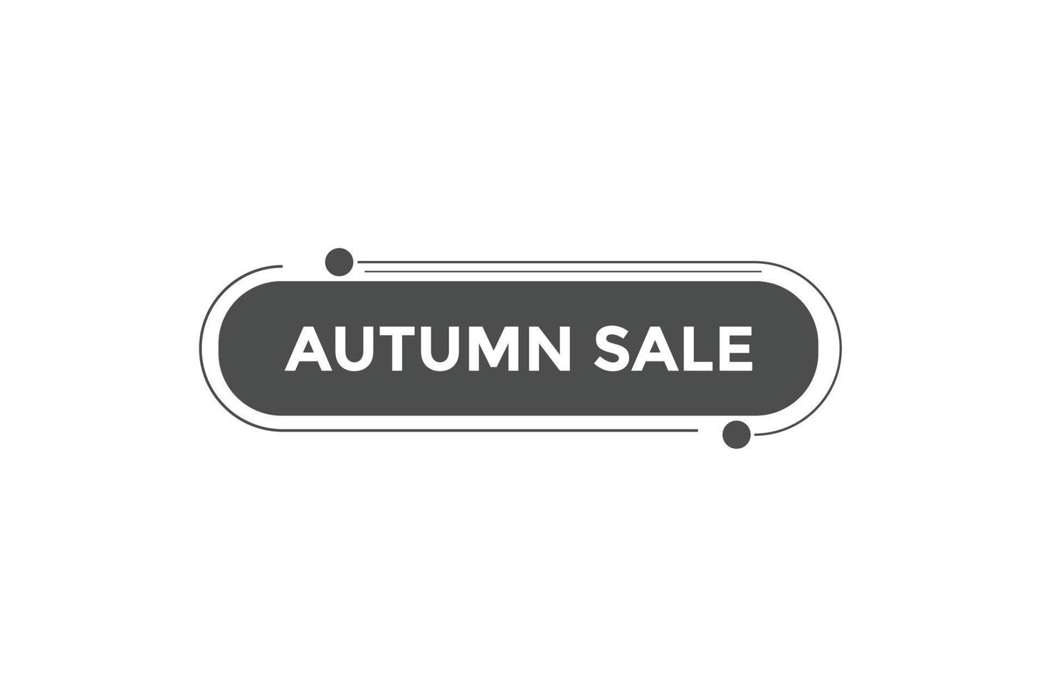 modèles de bannière web de bouton de vente d'automne. illustration vectorielle vecteur