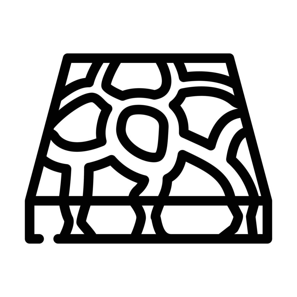 illustration vectorielle de l'icône de la ligne de sol en pierre vecteur