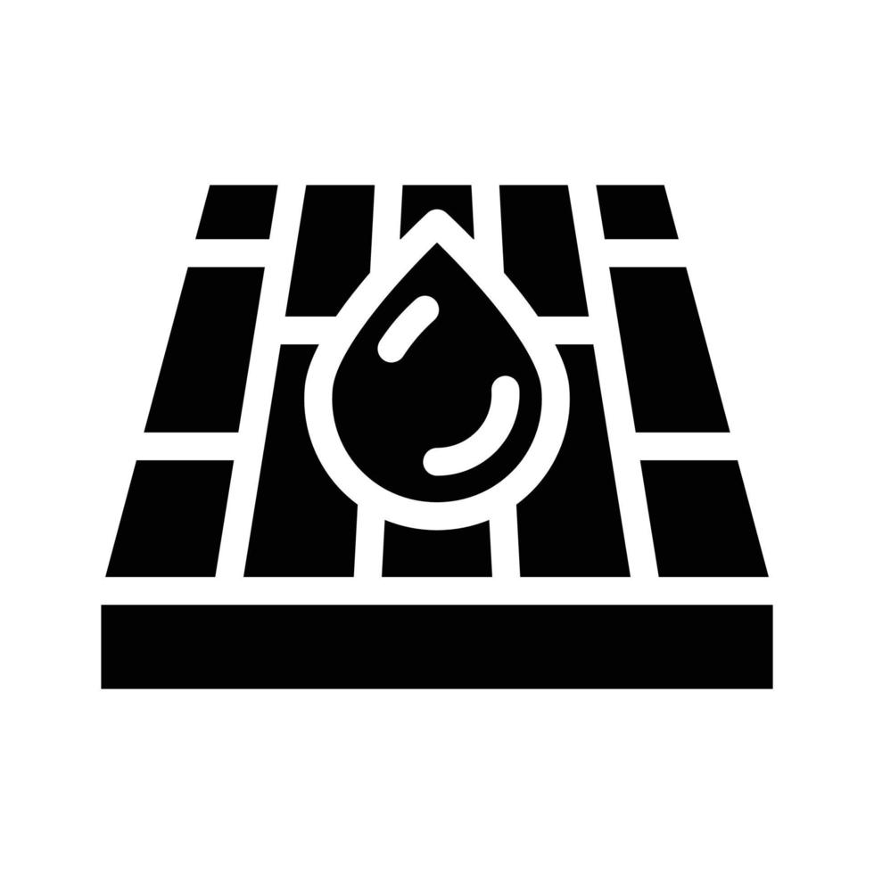 illustration vectorielle d'icône de glyphe de sol de couche imperméable vecteur