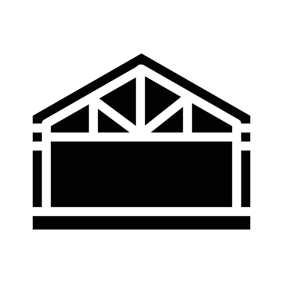 illustration vectorielle d'icône de glyphe de cadre métallique de garage vecteur