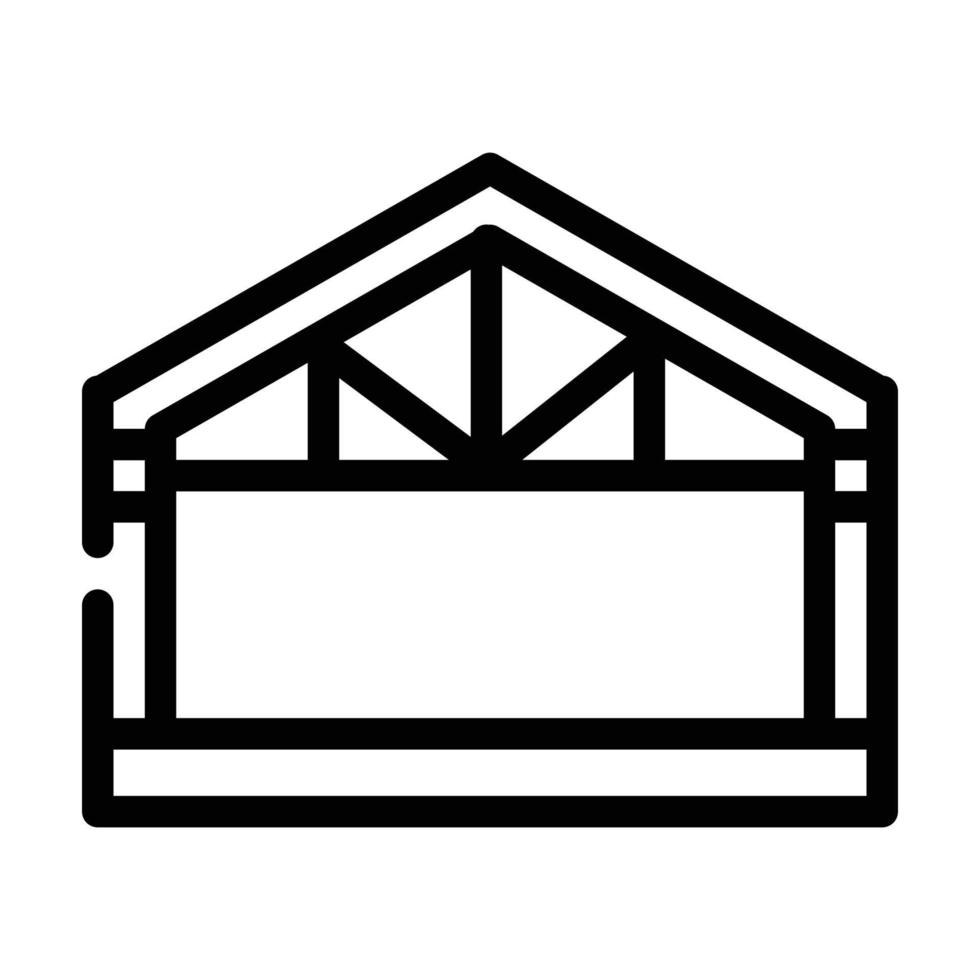 illustration vectorielle d'icône de ligne de cadre métallique de garage vecteur