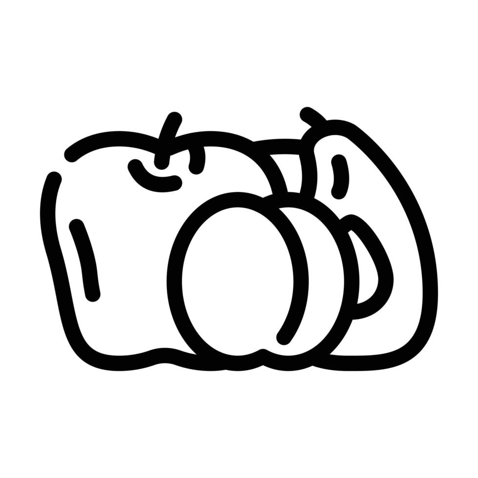 illustration vectorielle de l'icône de la ligne du département des fruits vecteur