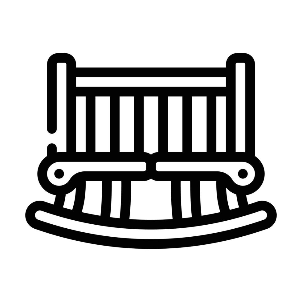 illustration vectorielle de l'icône de la ligne de meubles pour bébés vecteur