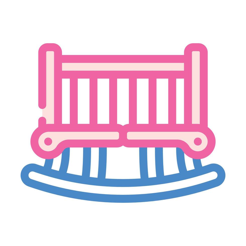 illustration vectorielle d'icône de couleur de meubles pour bébés vecteur