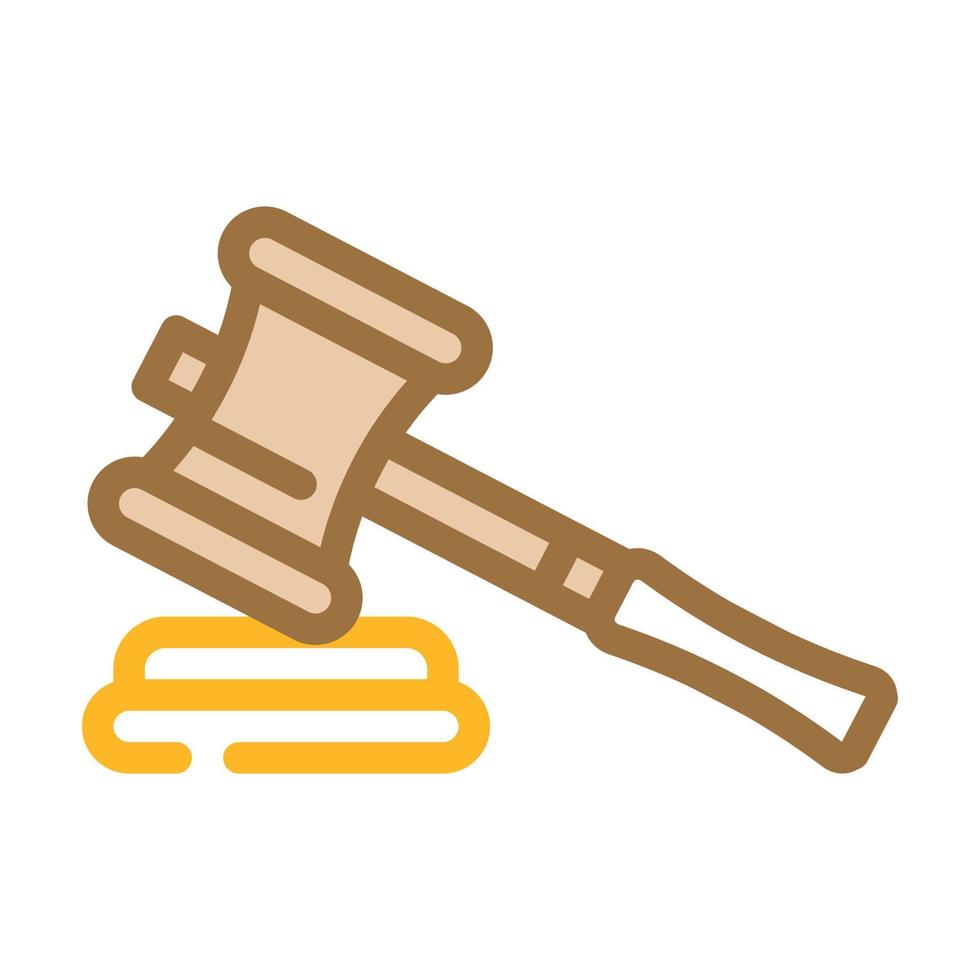 juge procès divorce couleur icône illustration vectorielle vecteur