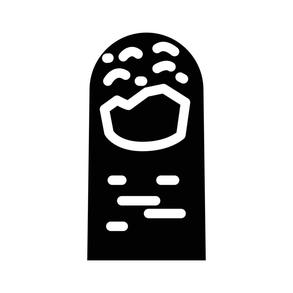 onycholyse peau maladie glyphe icône illustration vectorielle vecteur