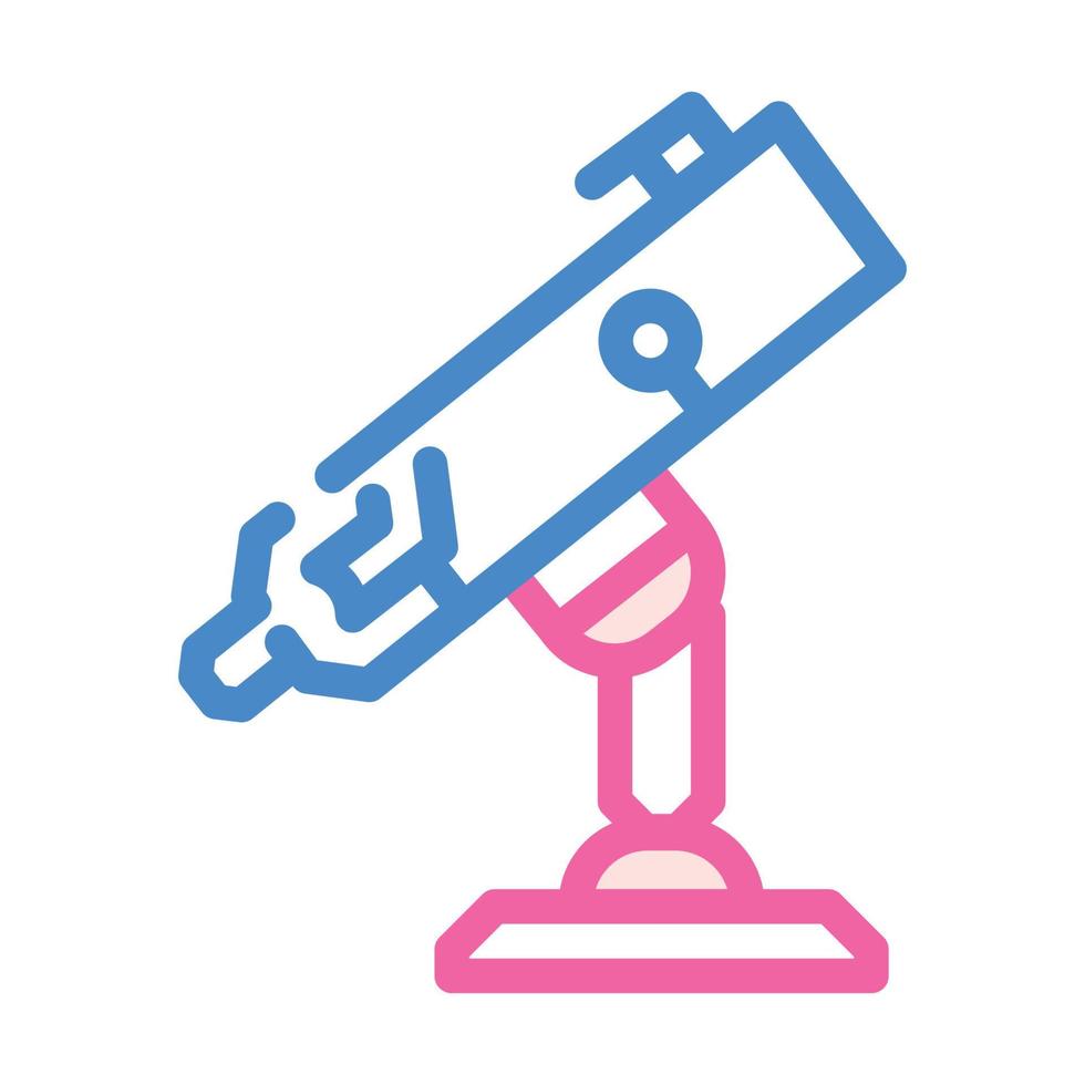 illustration vectorielle d'icône de couleur d'équipement de télescope vecteur