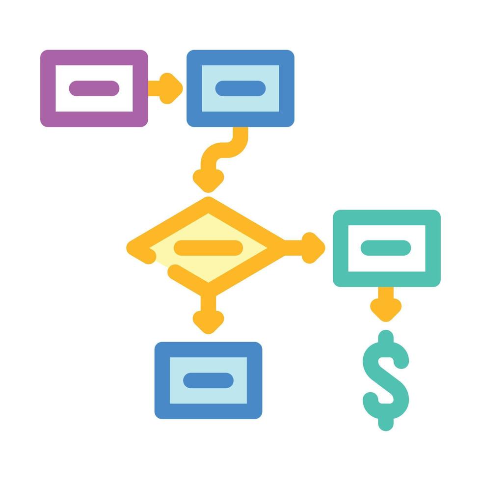 illustration vectorielle de processus métier couleur icône vecteur