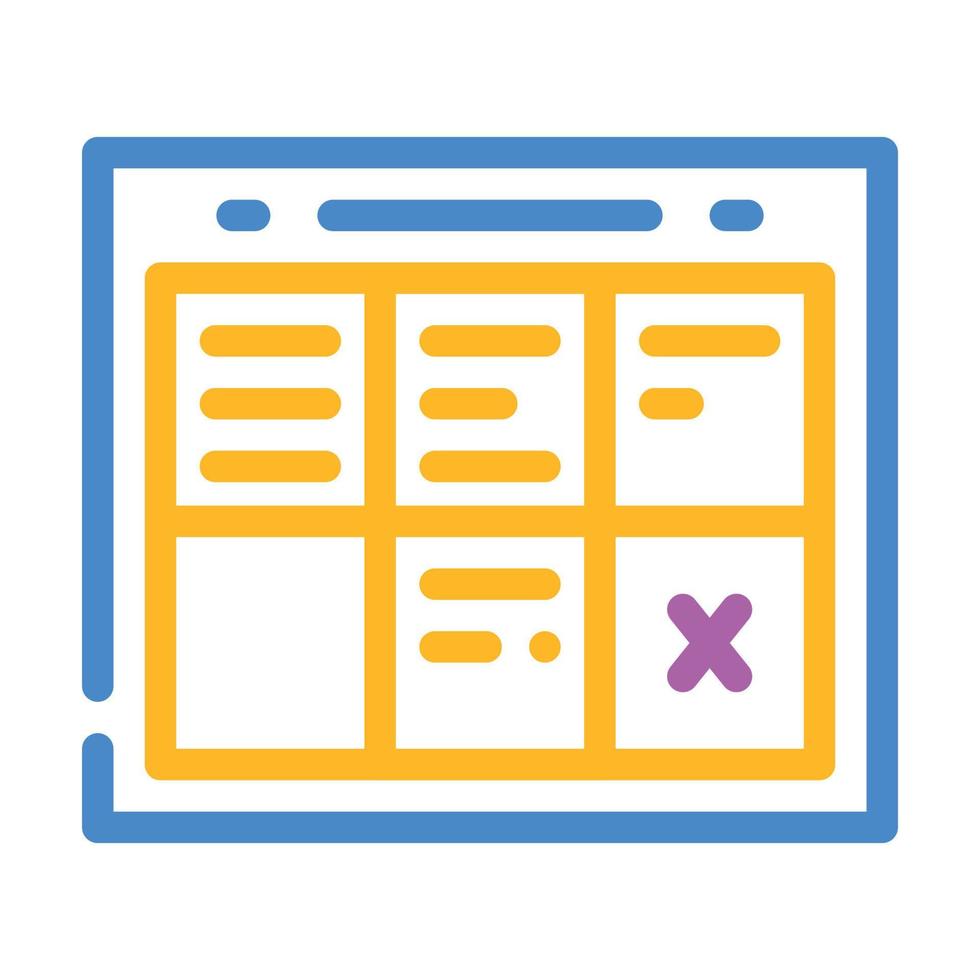 calendrier pour la planification de l'illustration vectorielle de l'icône de couleur de réunion vecteur