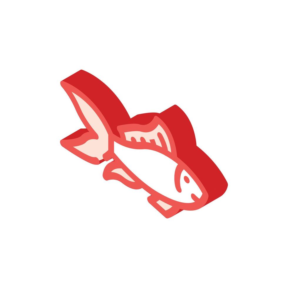 poisson aquatique icône isométrique illustration vectorielle vecteur