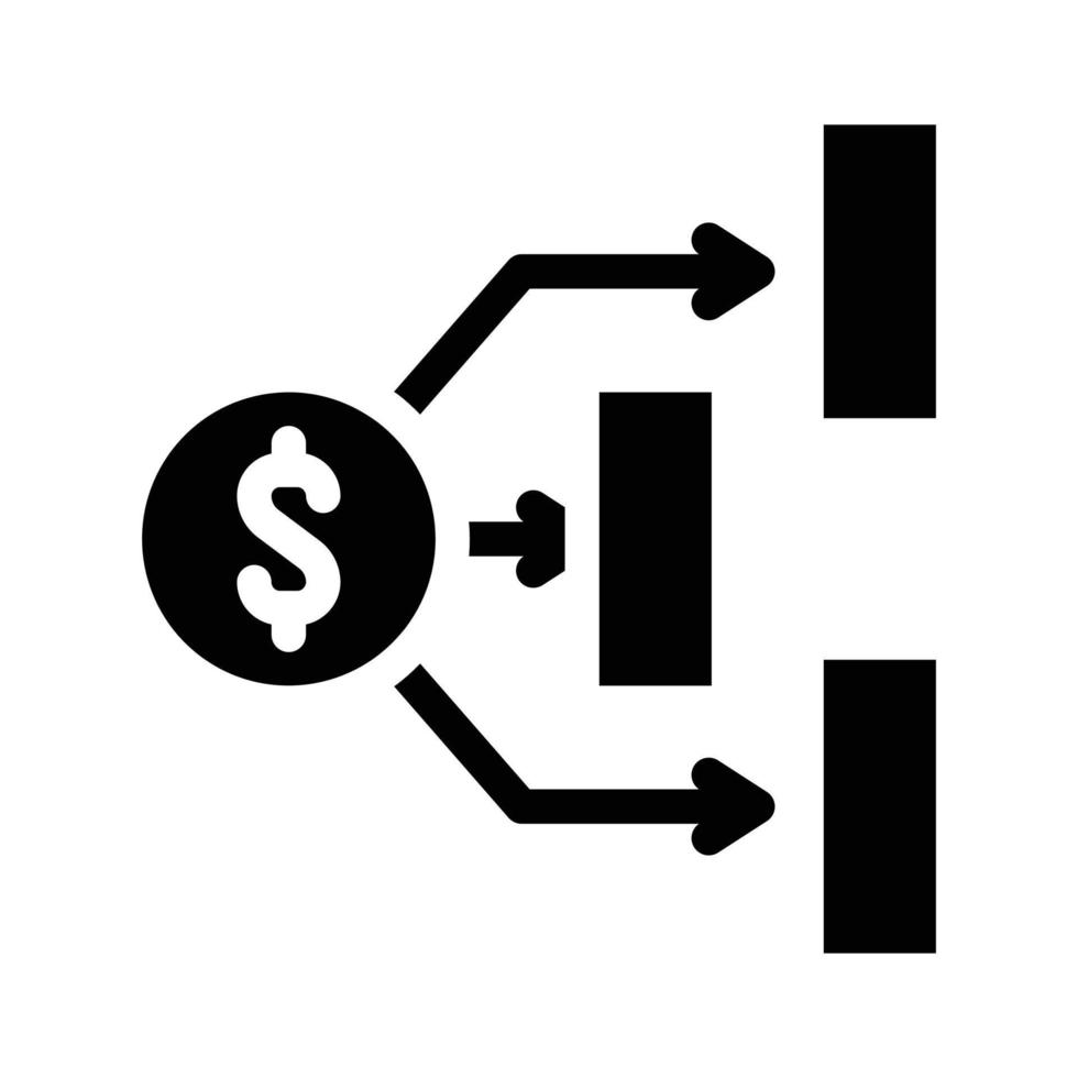 planification financière glyphe icône illustration vectorielle vecteur