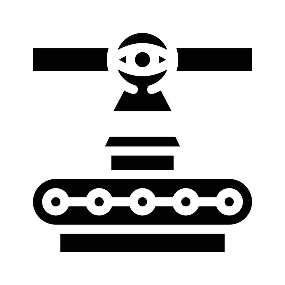 illustration vectorielle d'icône de glyphe de contrôle de production vecteur