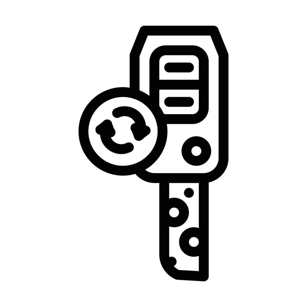 illustration vectorielle d'icône de ligne de clé en double vecteur