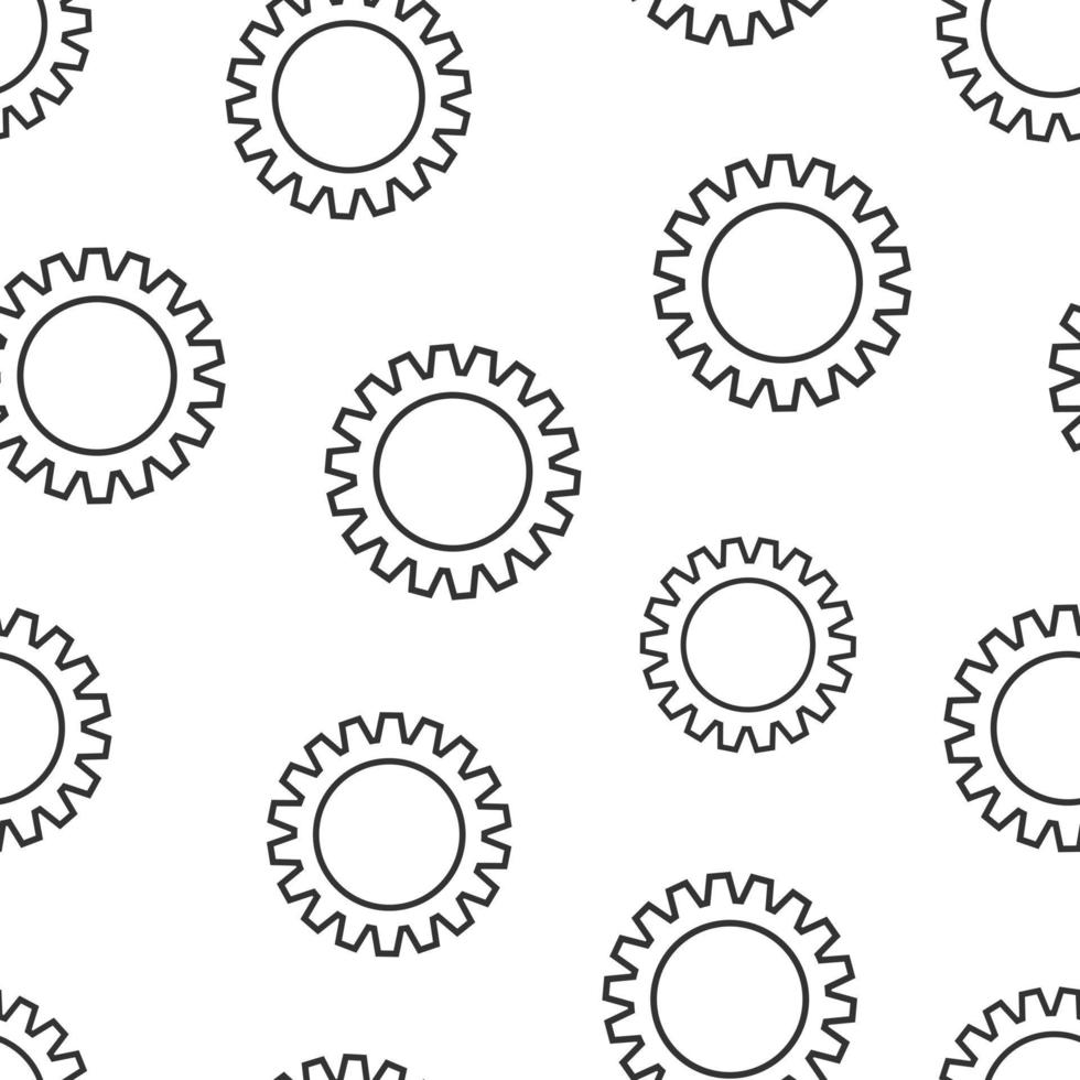 icône de vecteur d'engrenage dans un style plat. illustration de roue dentée sur fond blanc isolé. concept d'entreprise de modèle sans couture de roue dentée de roue dentée.