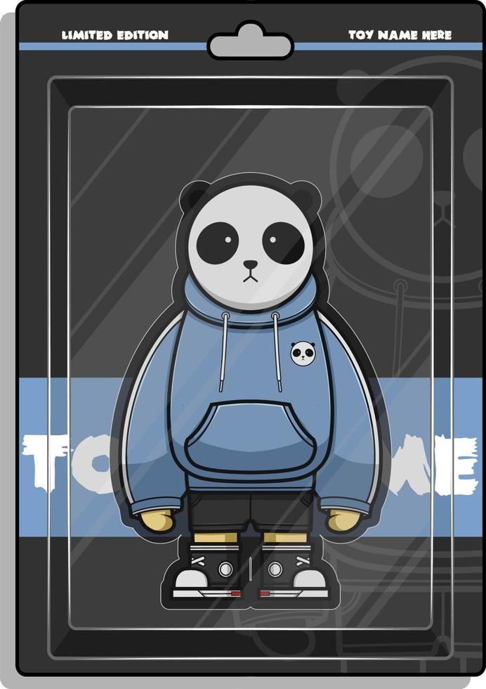 illustration de personnage de panda mignon vecteur