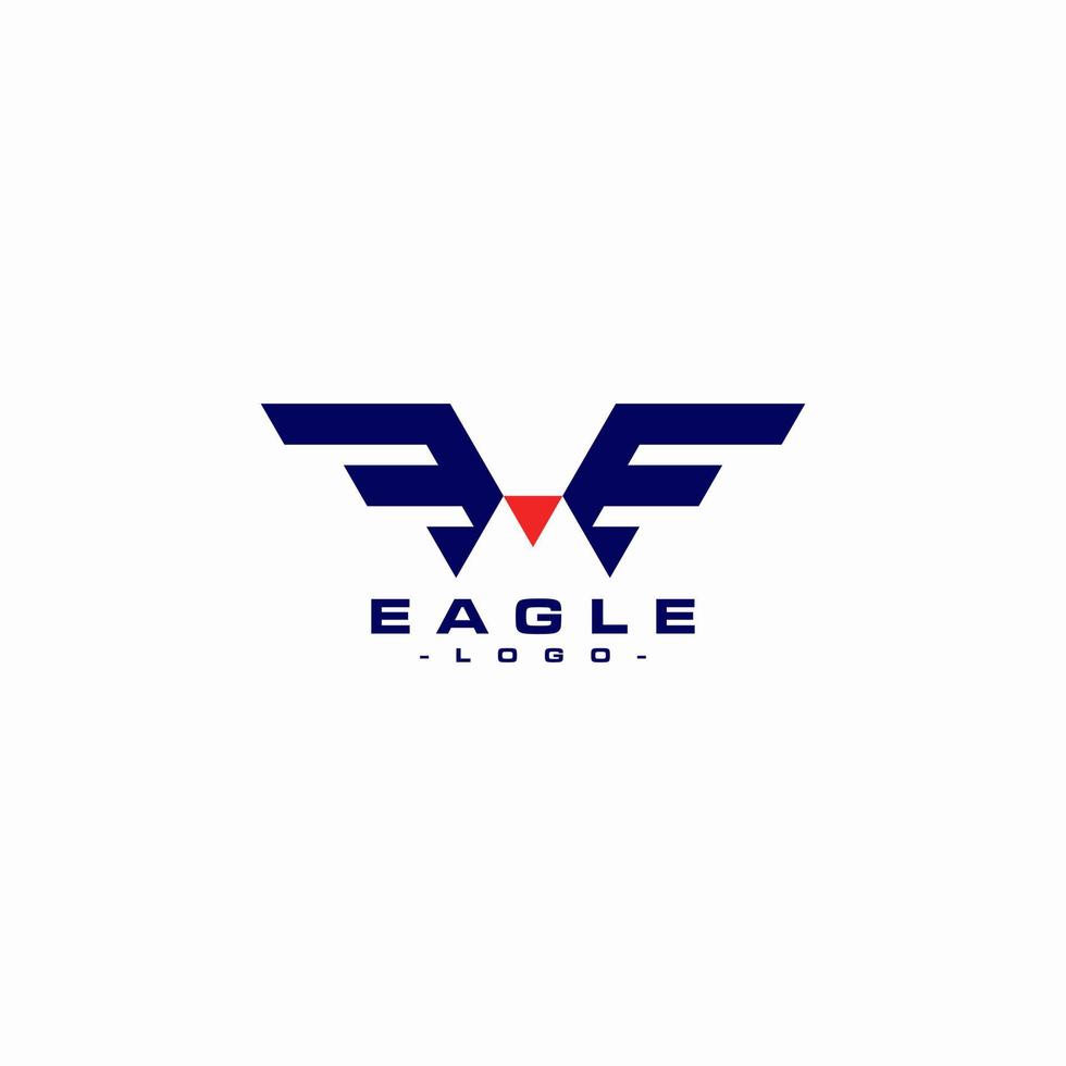 vecteur de logo animal aigle géométrique