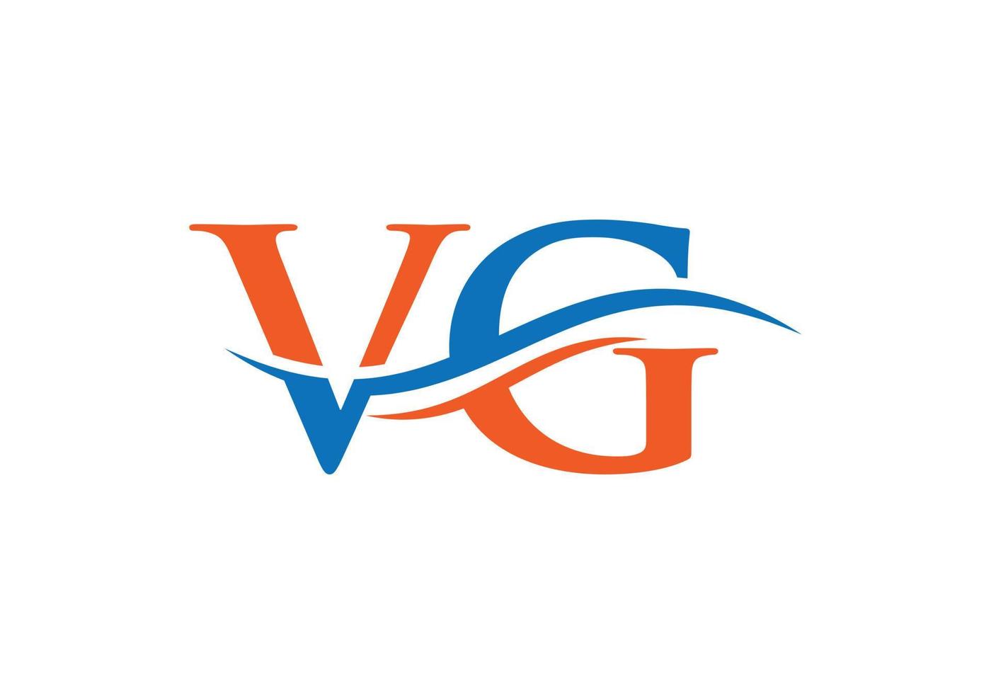 lettre vg créative avec concept de luxe. création de logo vg moderne pour l'identité de l'entreprise et de l'entreprise vecteur