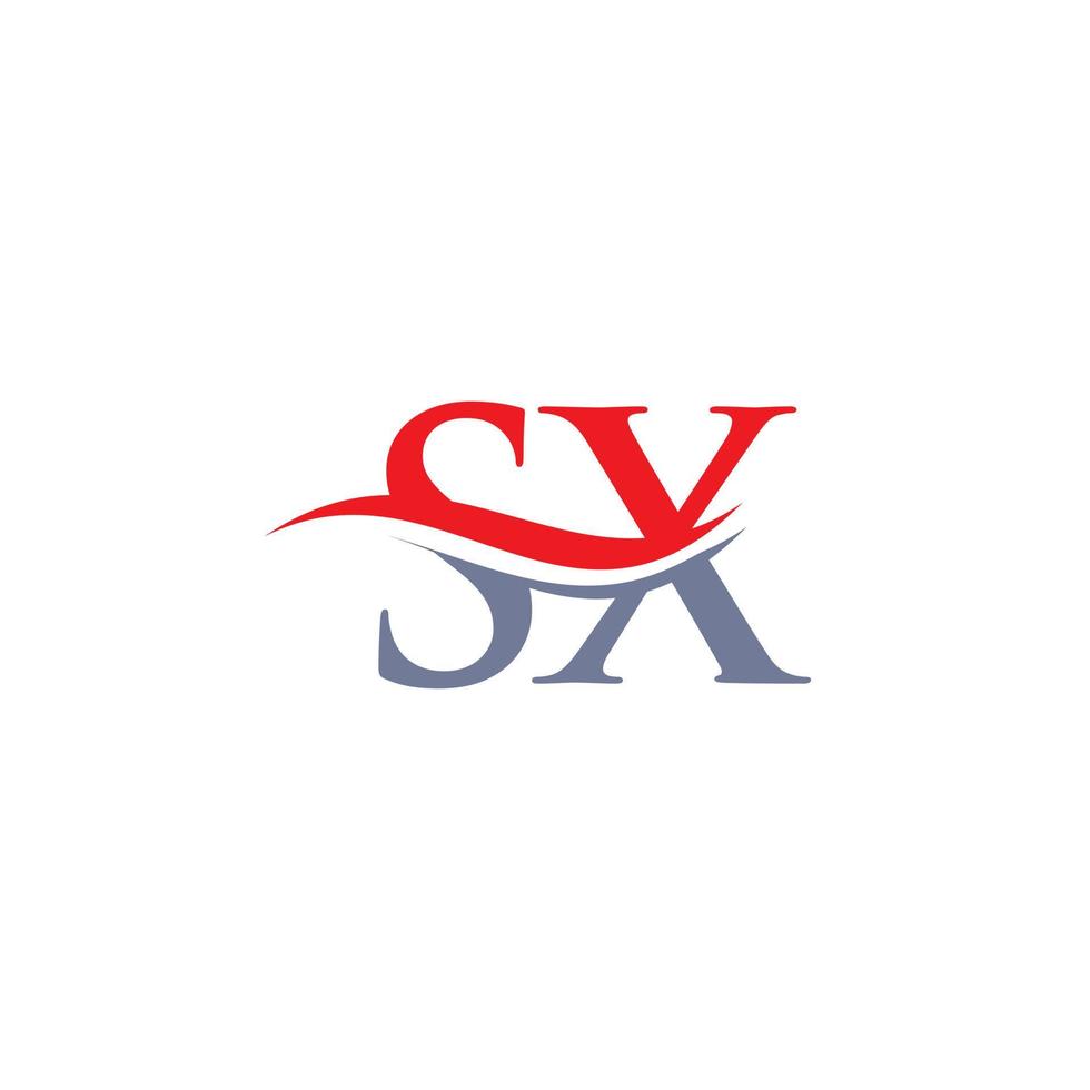 création de logo sx moderne pour l'identité de l'entreprise et de l'entreprise. lettre sx créative avec concept de luxe. vecteur