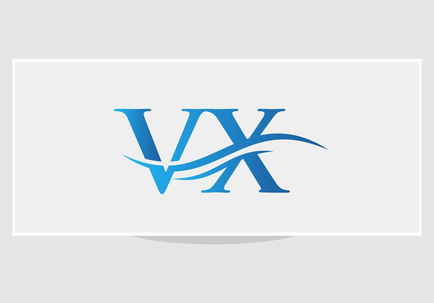 logo vx. monogramme lettre vx vecteur de conception de logo. création de logo lettre vx avec tendance moderne