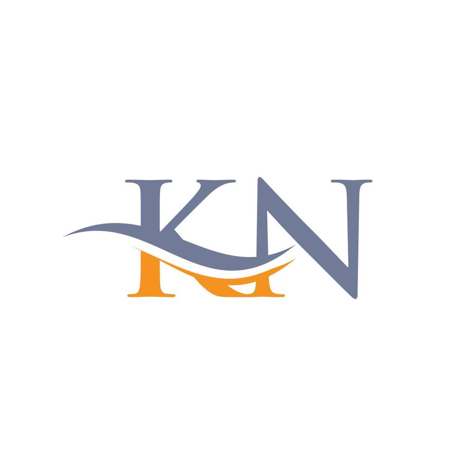 monogramme lettre kn logo design vecteur. création de logo de lettre kn avec tendance moderne vecteur