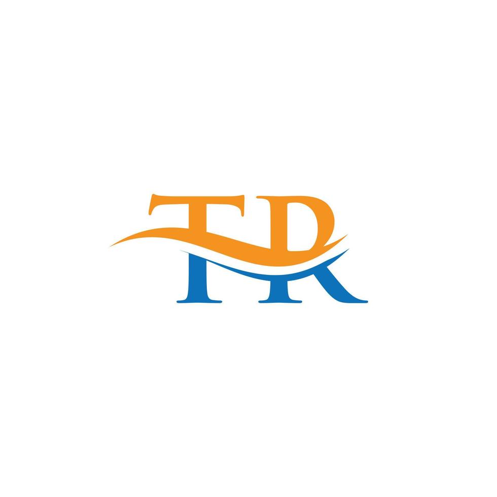 création de logo tr. création initiale du logo de la lettre tr. vecteur