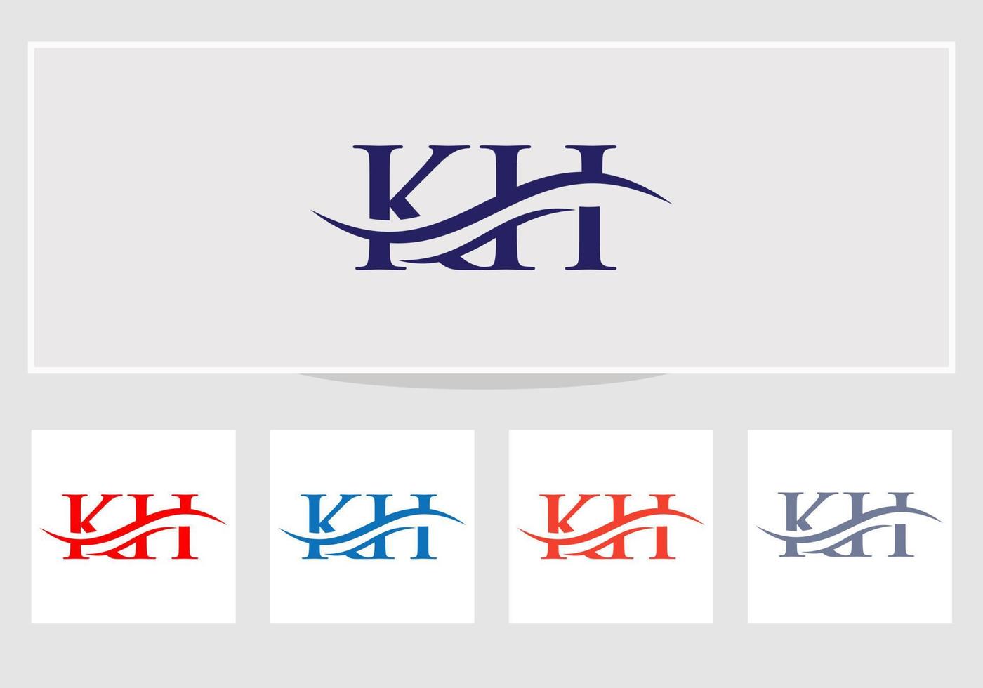 création de logo kh moderne pour l'identité de l'entreprise et de l'entreprise. lettre kh créative avec concept de luxe vecteur