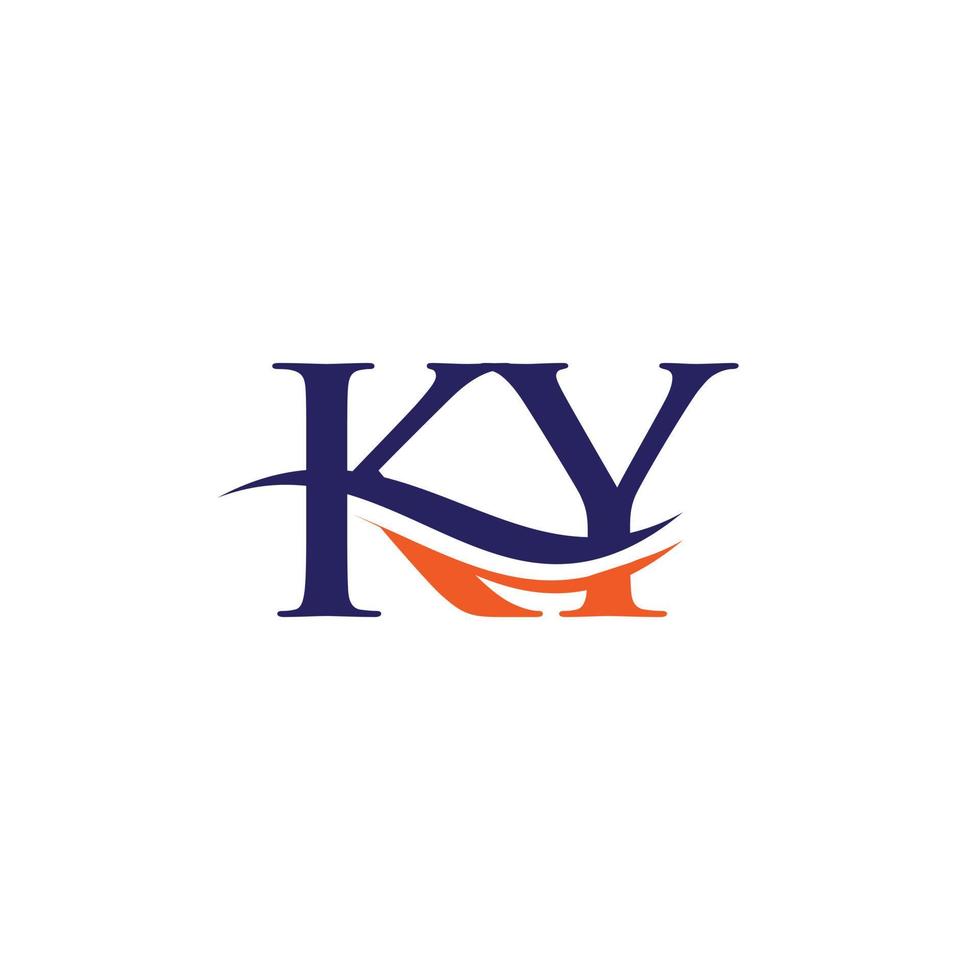 lettre ky créative avec concept de luxe. création de logo ky moderne pour l'identité de l'entreprise et de l'entreprise. vecteur