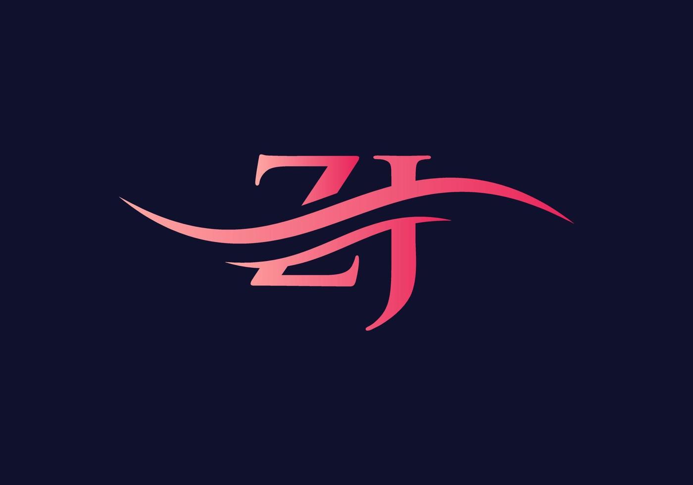 logo de la lettre zj. modèle de vecteur de conception de logo d'entreprise lettre zj initiale