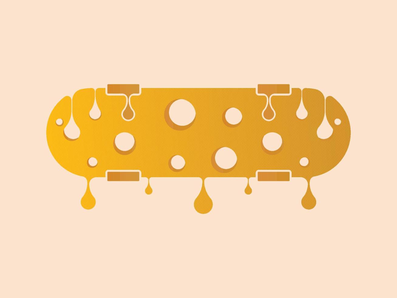 illustration de planche à roulettes au fromage vecteur
