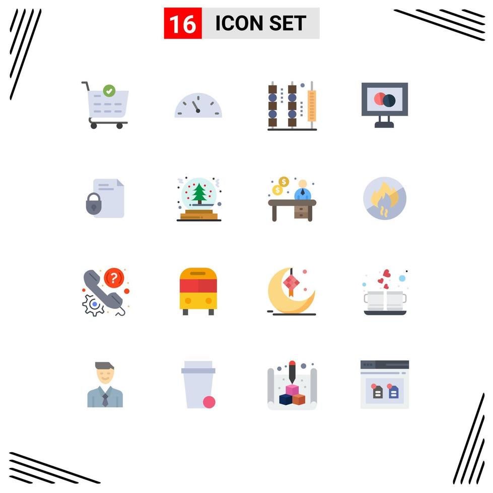 16 icônes créatives signes et symboles modernes de document de sécurité kebab fichier médecine pack modifiable d'éléments de conception de vecteur créatif