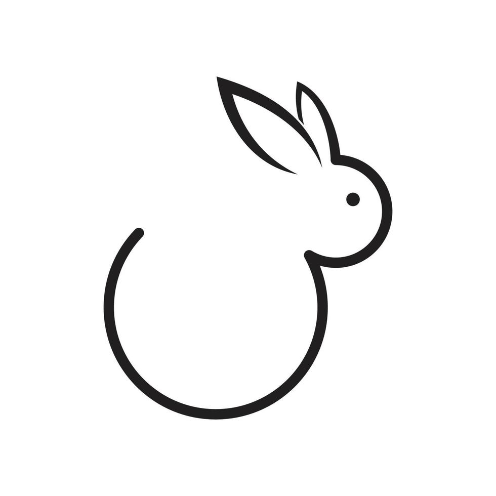 vecteur de modèle de logo de lapin