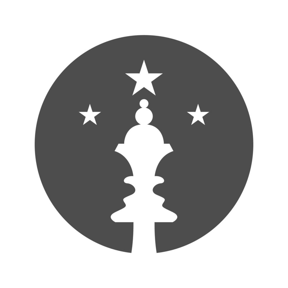 création de logo d'icône d'échecs vecteur