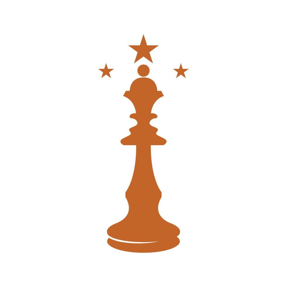 création de logo d'icône d'échecs vecteur