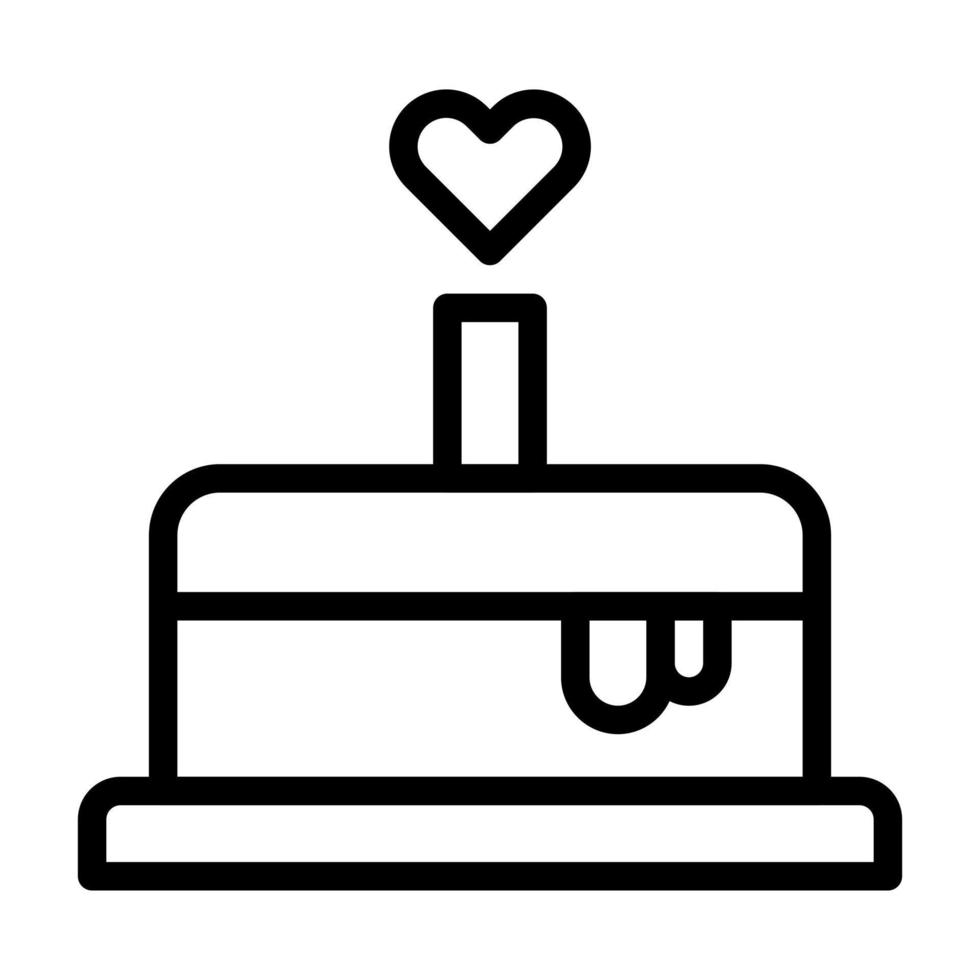 gâteau contour valentine illustration vecteur et logo icône nouvelle année icône parfaite.